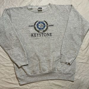 Tultex vintage embroidered Keystone crewneck pullover sweatshirt